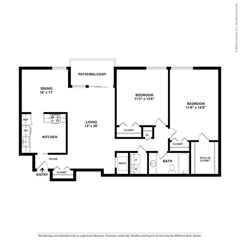 B1 floorplan at Vistas of Annandale, Annandale